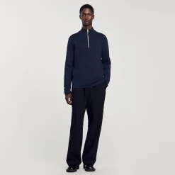 Pull En Laine à Col Zippé