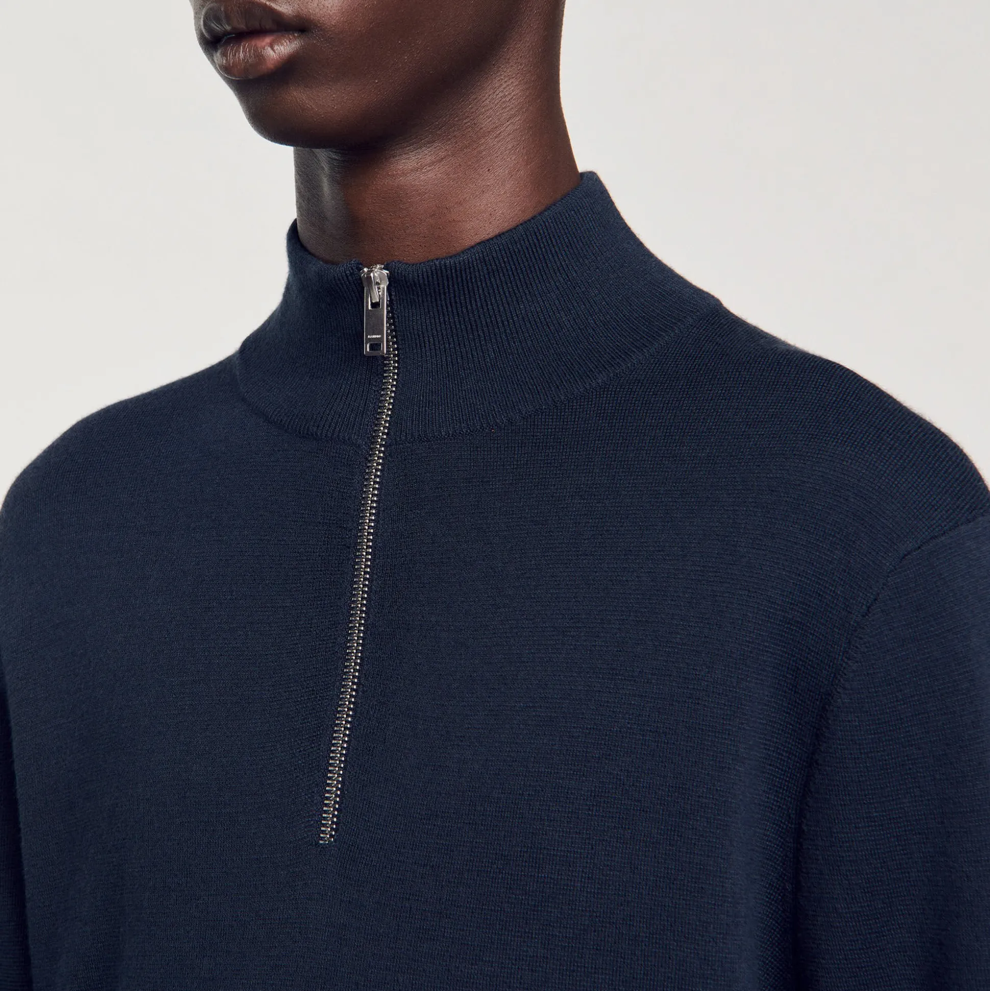 Pull En Laine à Col Zippé