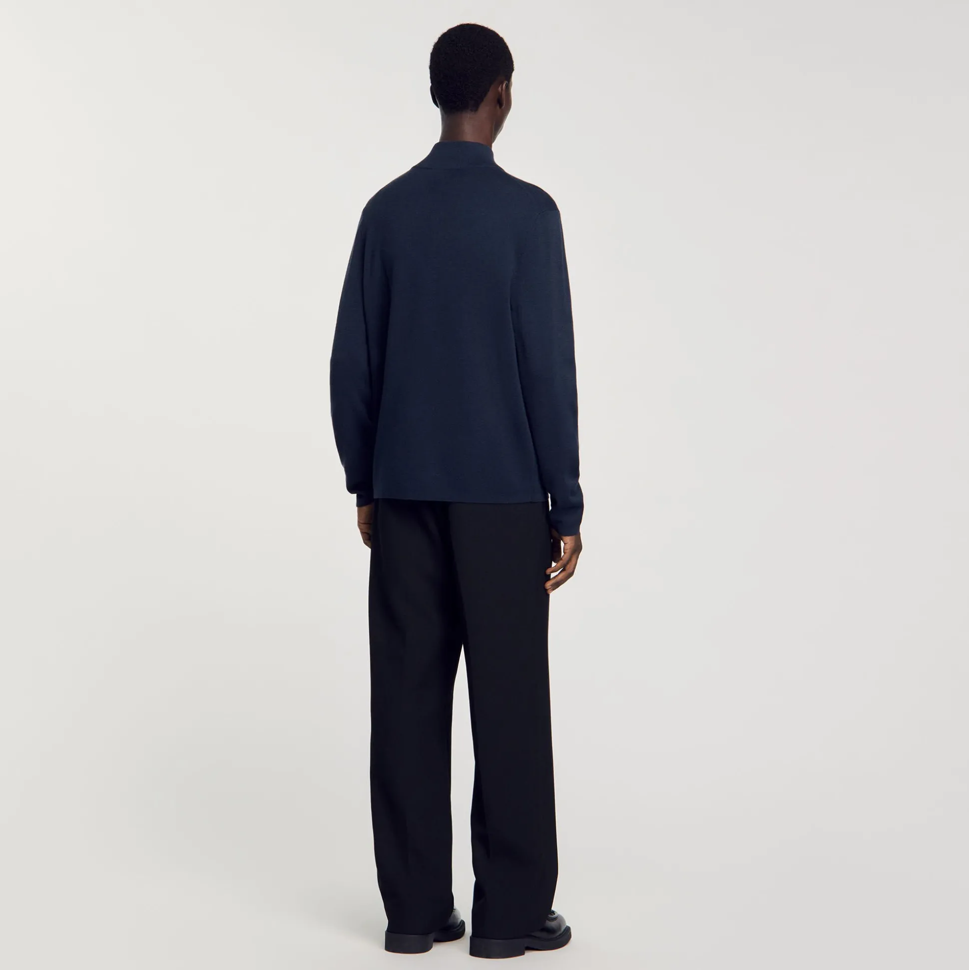 Pull En Laine à Col Zippé