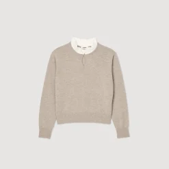 Pull En Laine Et Cachemire à Volant