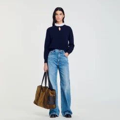 Pull En Laine Et Cachemire à Volant