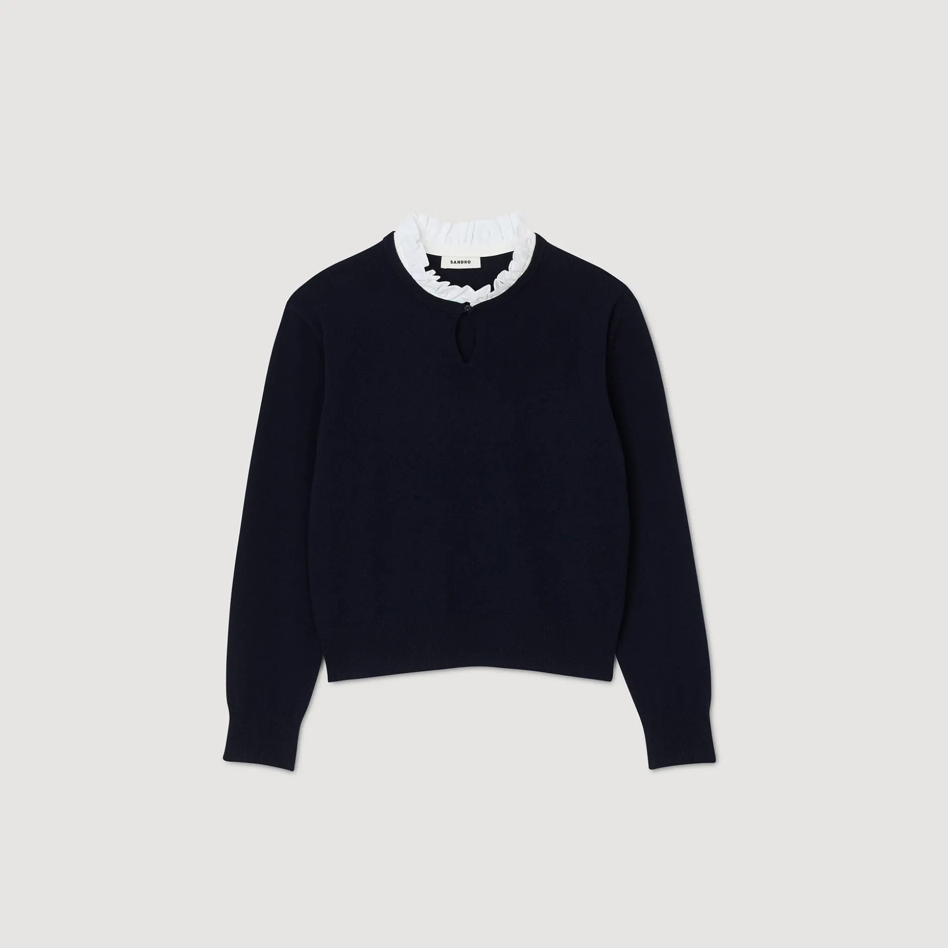 Pull En Laine Et Cachemire à Volant