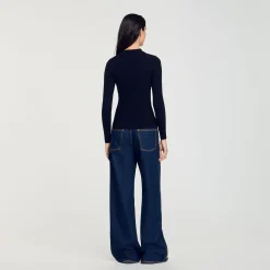 Pull En Maille à Côtes