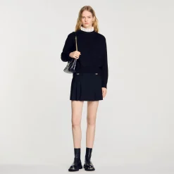 Pull En Maille Col Montant