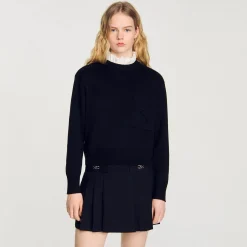 Pull En Maille Col Montant