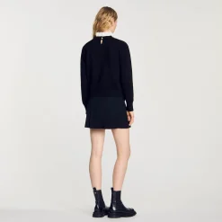 Pull En Maille Col Montant