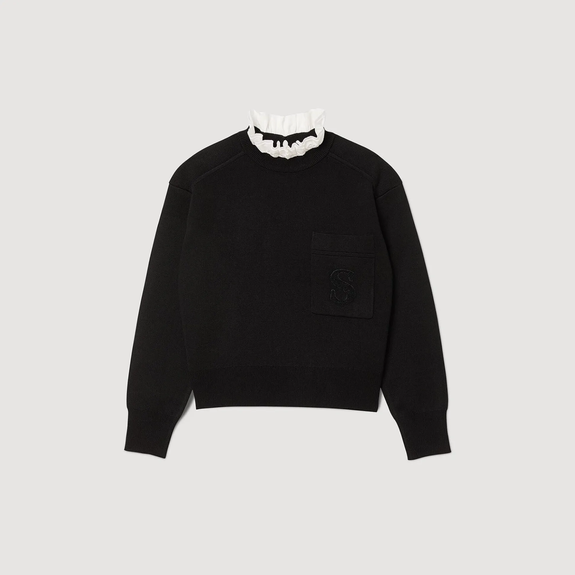 Pull En Maille Col Montant