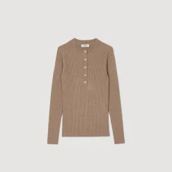 Pull En Maille Côtelée
