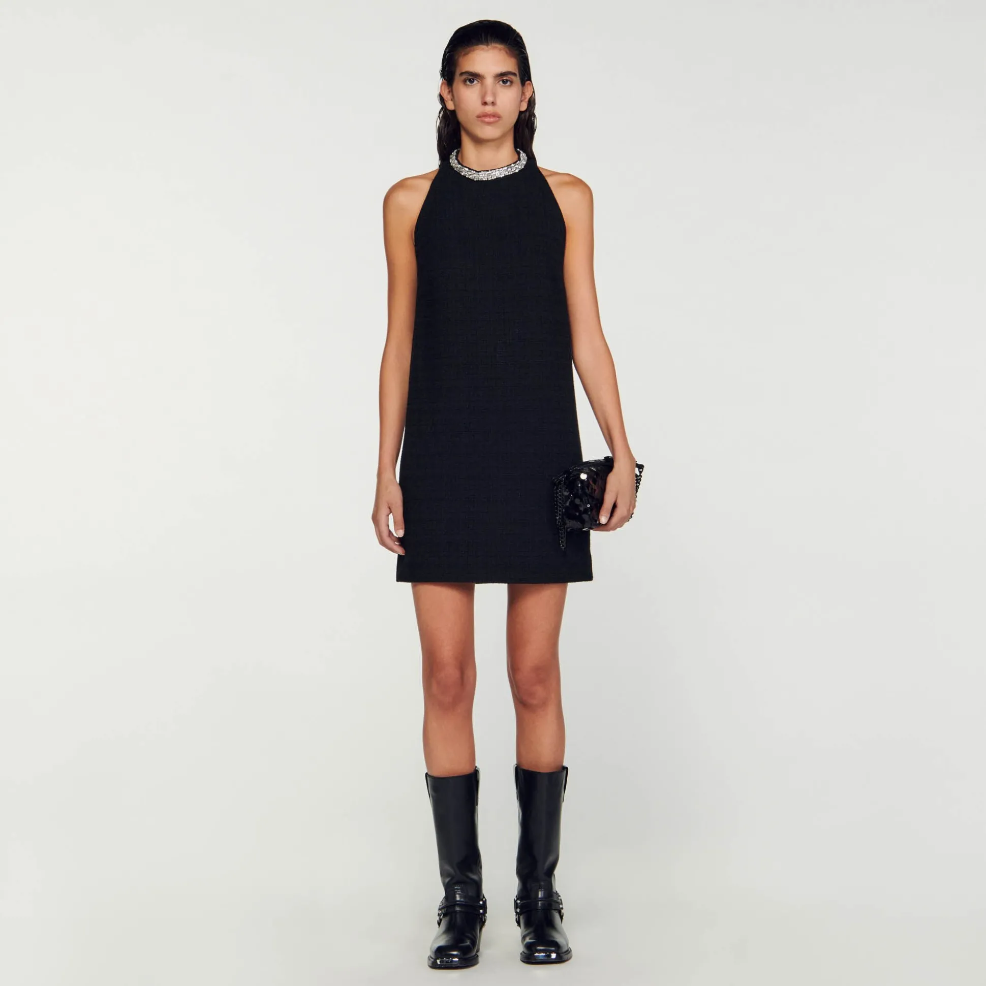 Robe à Col Bijoux