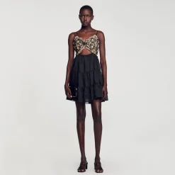 Robe Bicolore Brodée