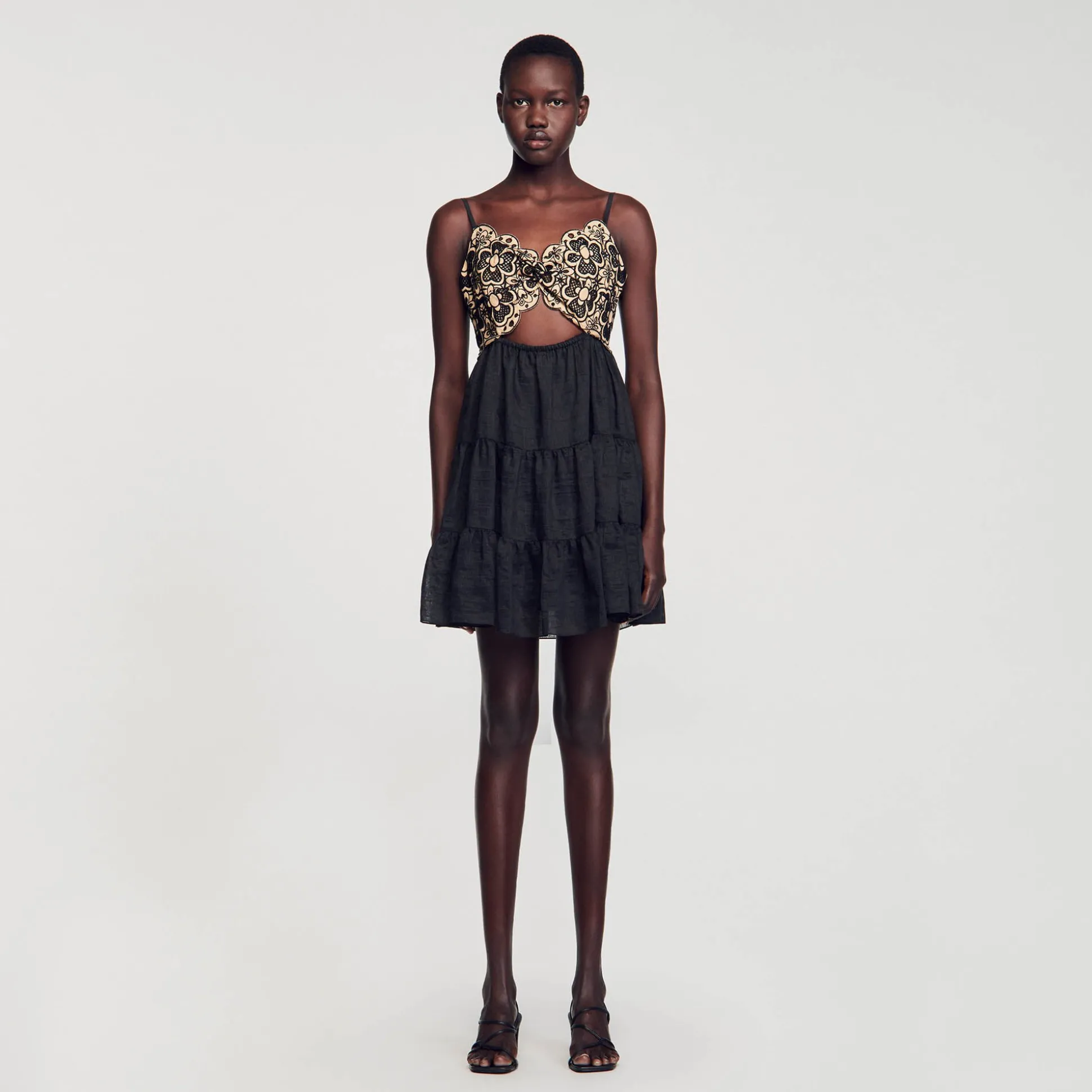 Robe Bicolore Brodée