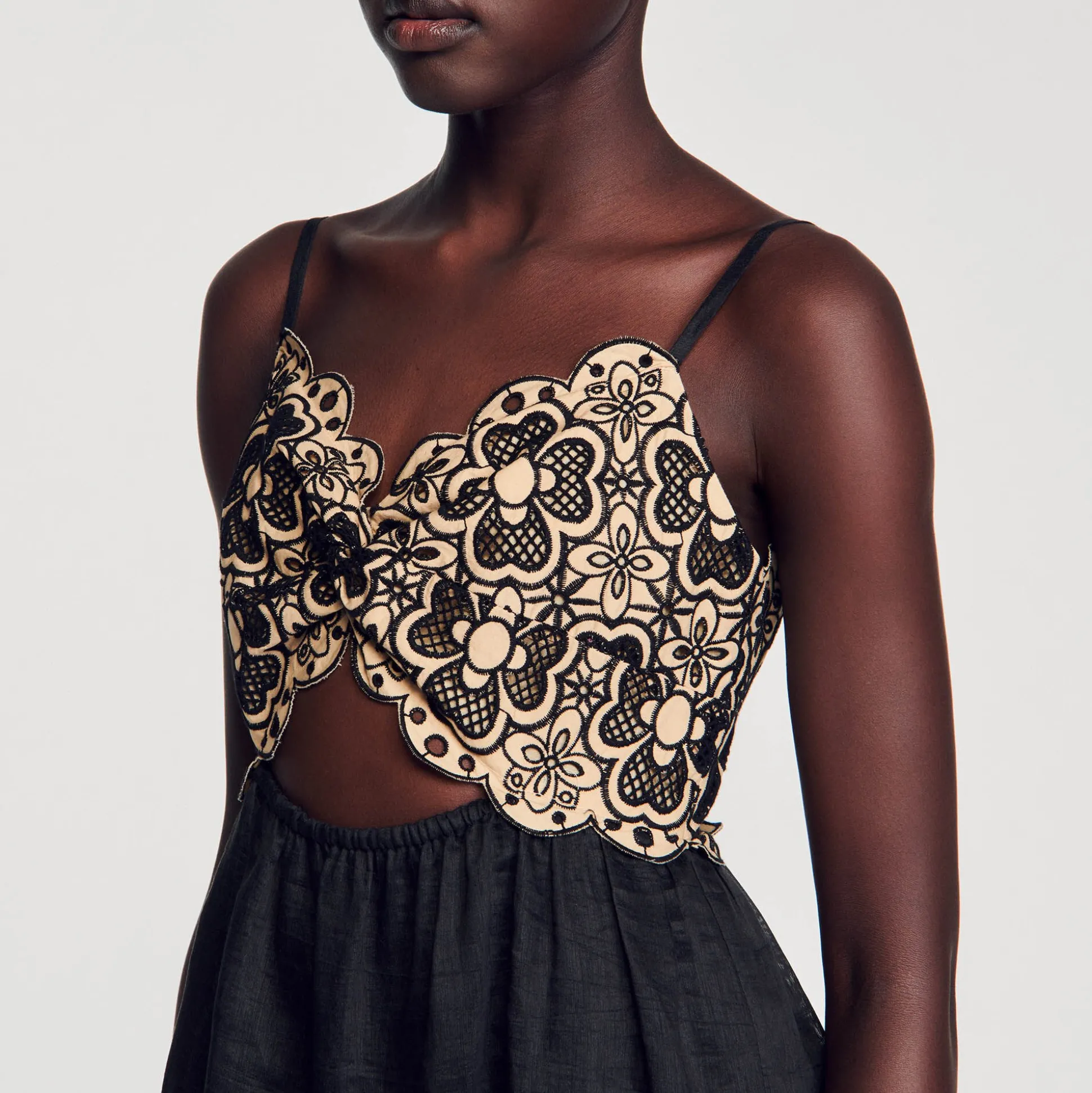 Robe Bicolore Brodée