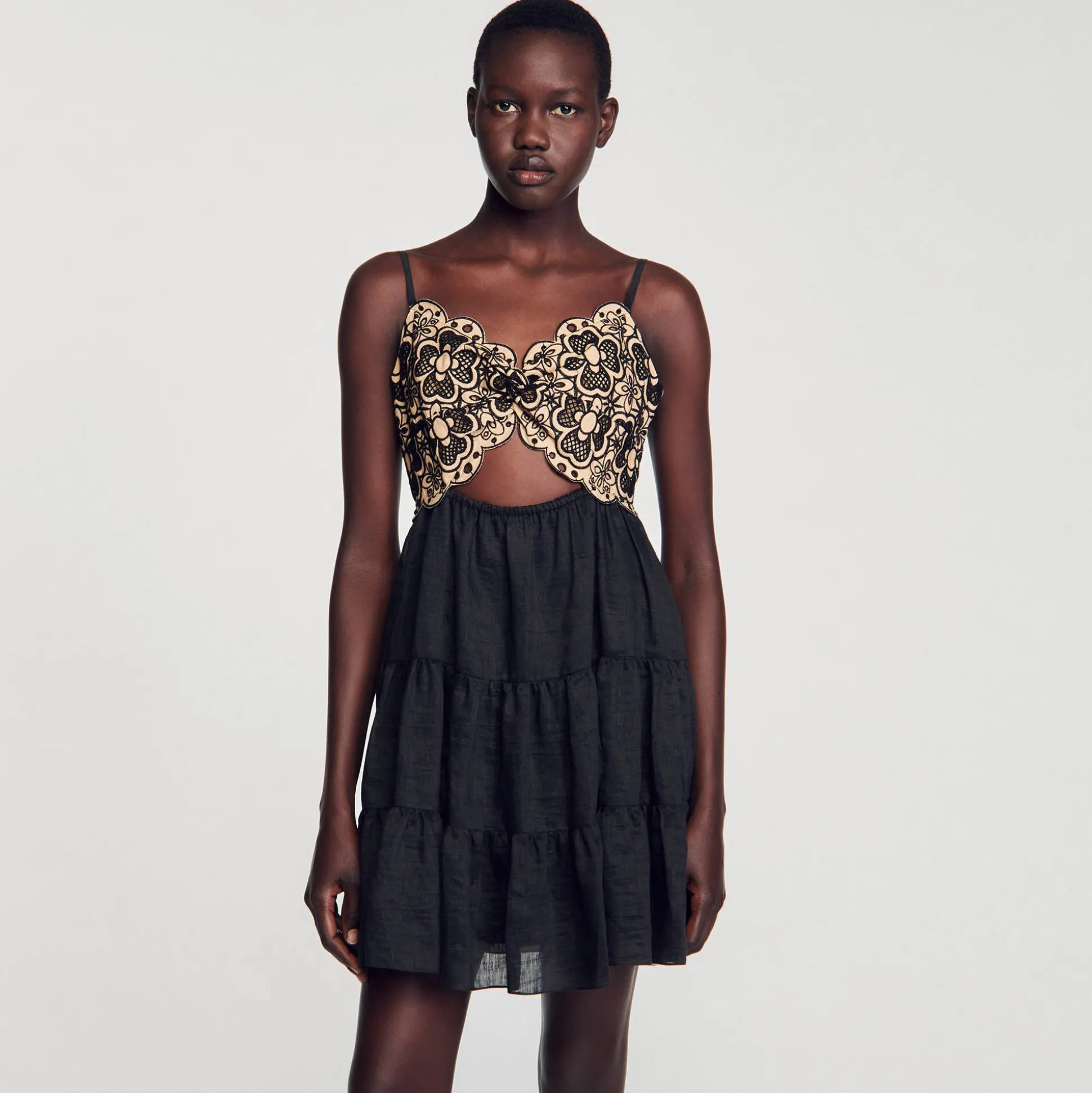 Robe Bicolore Brodée