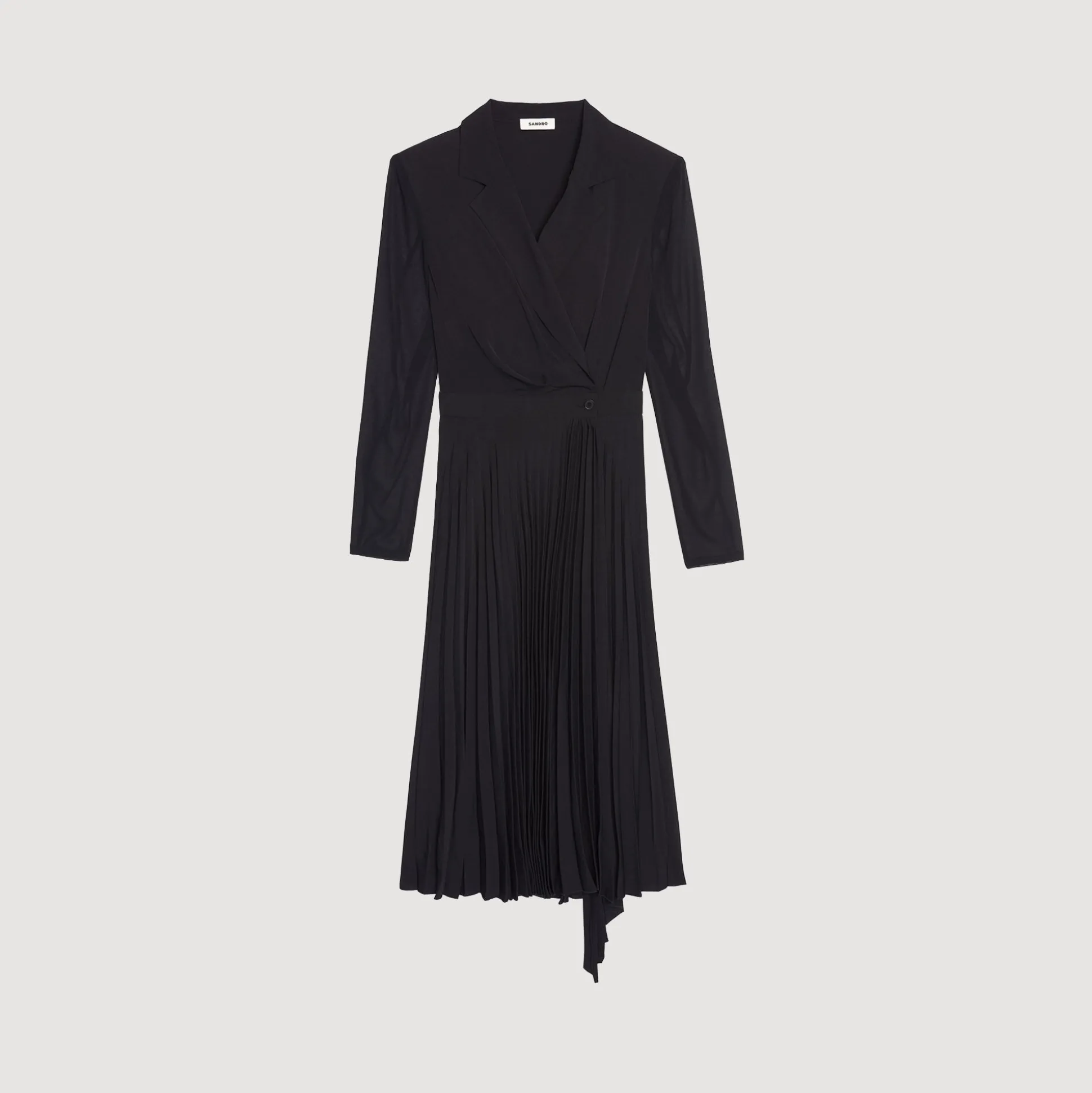 Robe Bi-matière à Manches Longues