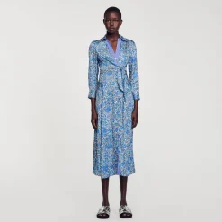 Robe Chemise Midi à Imprimé Fleuri