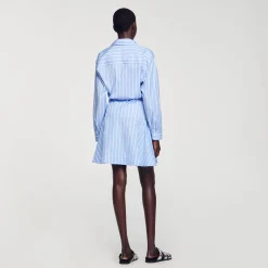 Robe Chemise Nouée à Rayures