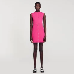 Robe Courte à Boutons