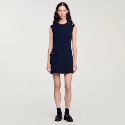 Robe Courte à Boutons