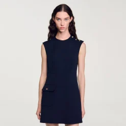 Robe Courte à Boutons