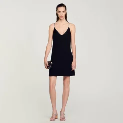 Robe Courte à Bretelles Strassées