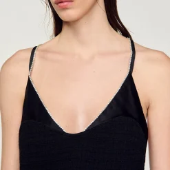 Robe Courte à Bretelles Strassées