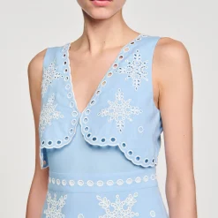Robe Courte à Broderies Anglaises