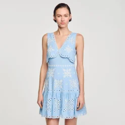 Robe Courte à Broderies Anglaises