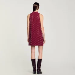 Robe Courte à Studs Losanges