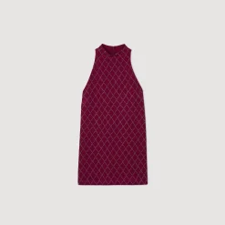 Robe Courte à Studs Losanges