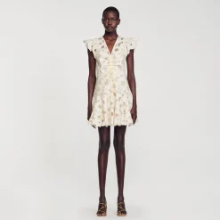Robe Courte En Guipure Marguerites