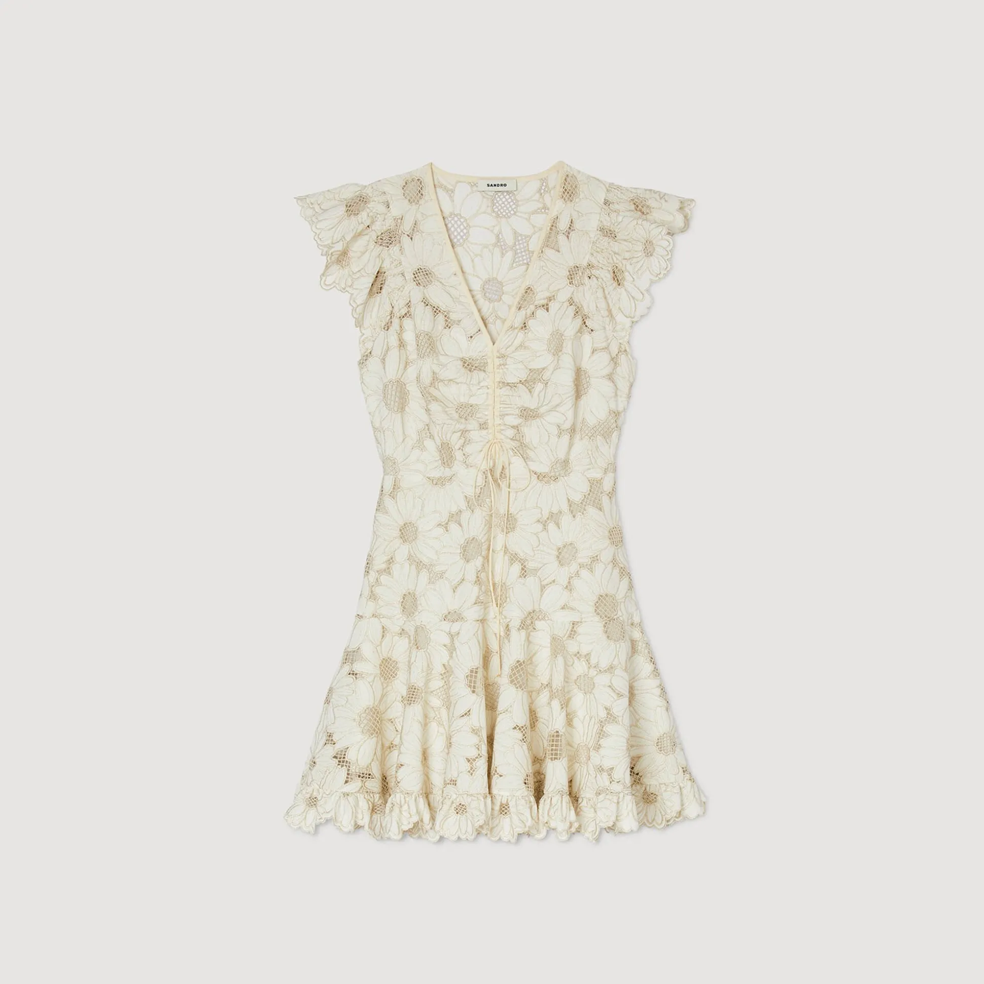 Robe Courte En Guipure Marguerites