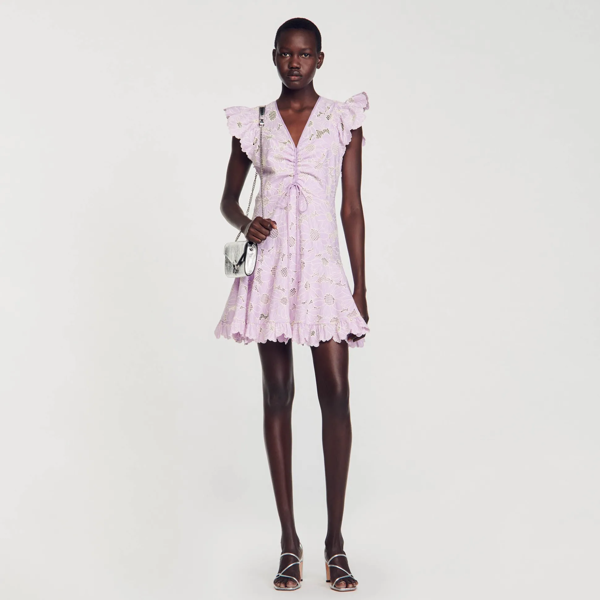 Robe Courte En Guipure Marguerites