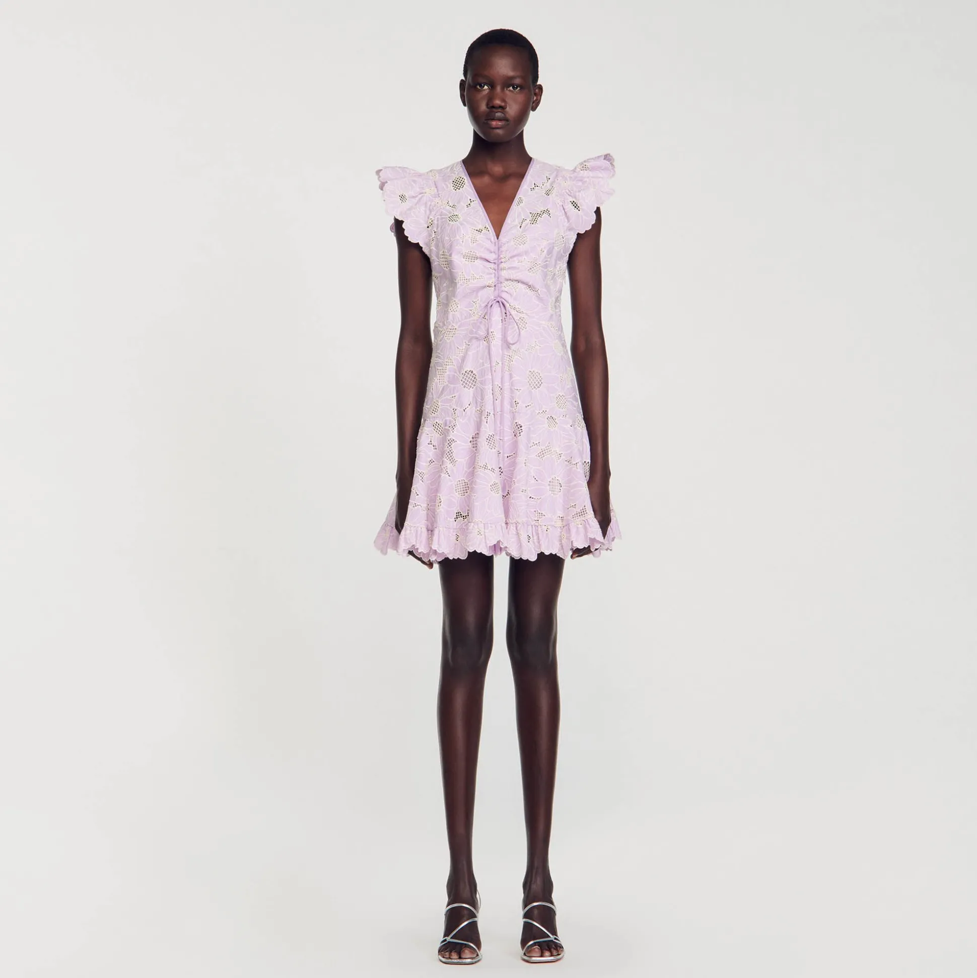 Robe Courte En Guipure Marguerites