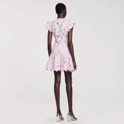 Robe Courte En Guipure Marguerites