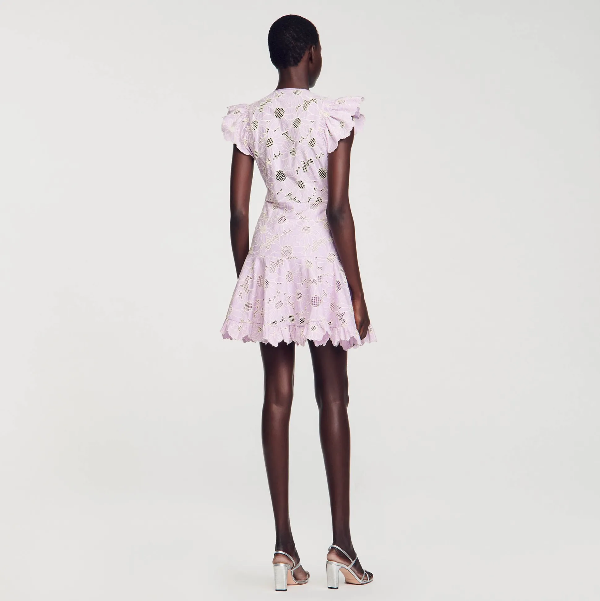 Robe Courte En Guipure Marguerites