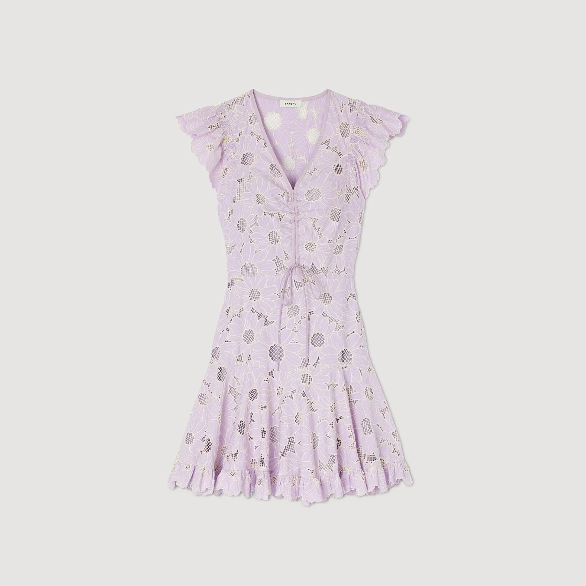Robe Courte En Guipure Marguerites