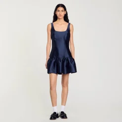 Robe Courte En Satin
