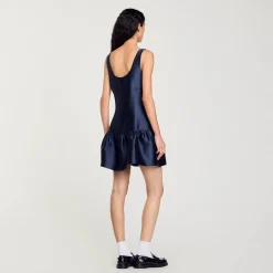 Robe Courte En Satin