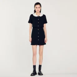 Robe Courte En Tweed
