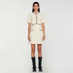 Robe Courte En Tweed