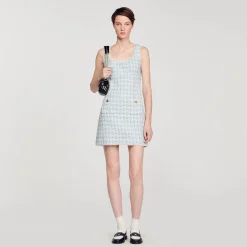 Robe Courte En Tweed