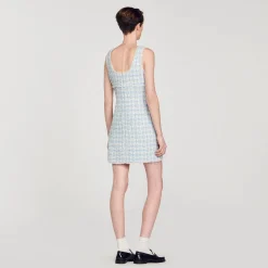 Robe Courte En Tweed