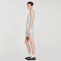 Robe Courte En Tweed