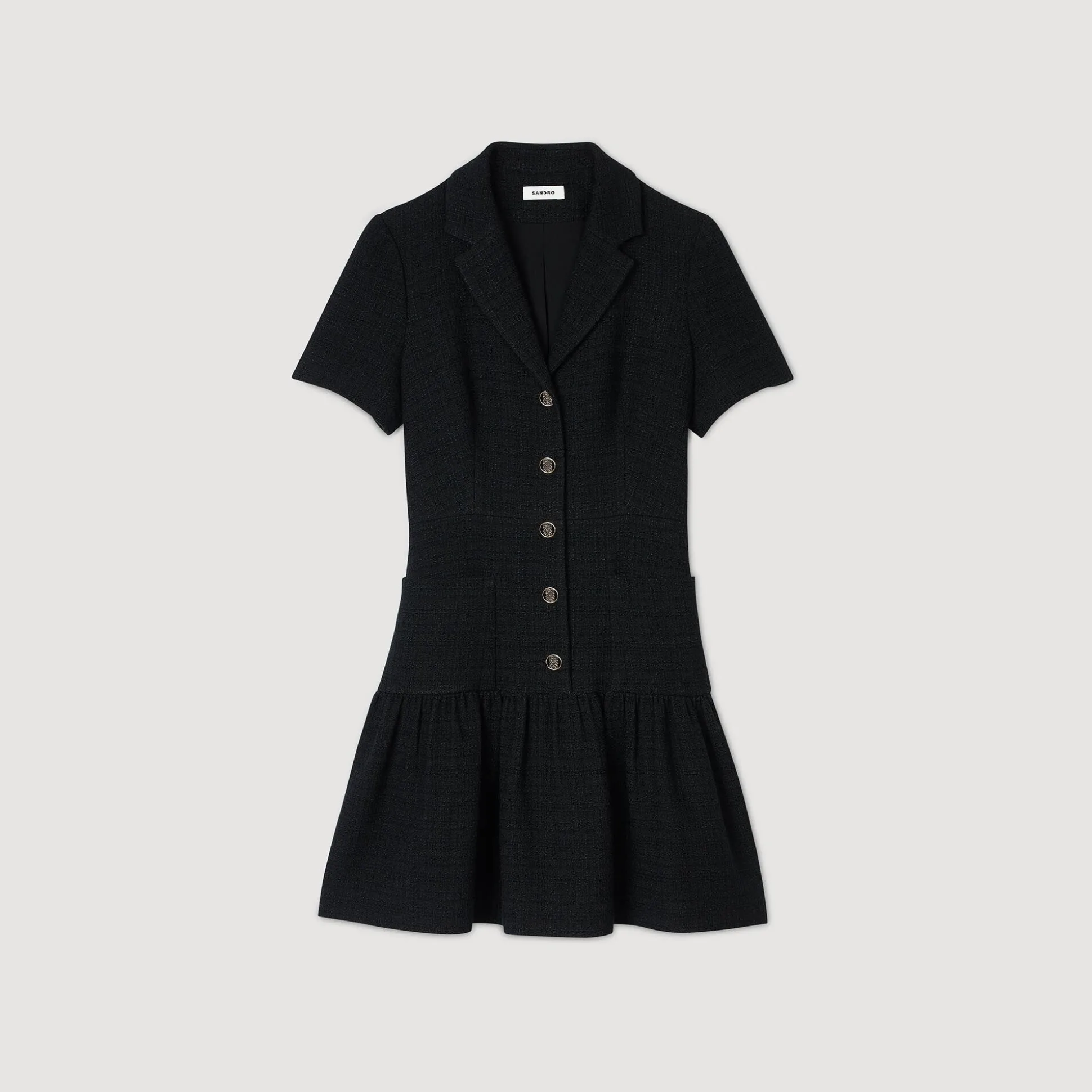 Robe Courte En Tweed