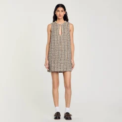 Robe Courte En Tweed