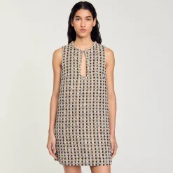 Robe Courte En Tweed