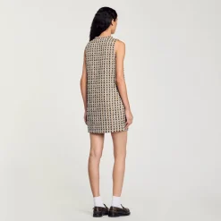Robe Courte En Tweed