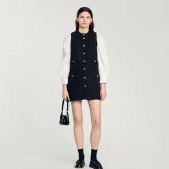 Robe Courte En Tweed