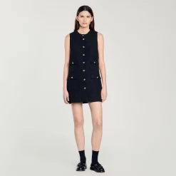 Robe Courte En Tweed