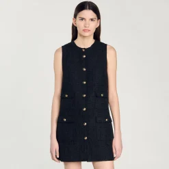 Robe Courte En Tweed
